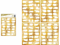 MFP papierové Zlaté darčekové samolepky 200x300mm/21ks.