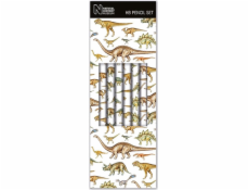 Dekoratívna ceruzka pre múzeá a galérie Dinosaury (6 ks)