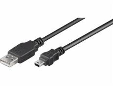 Goobay USB-A - miniUSB USB kabel 1,8 m černý (50767)