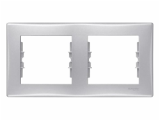 Schneider Electric Sedna dvojitý rám horizontální stříbrný (SDN5800360)
