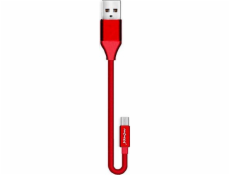Nafumi USB-A - microUSB kabel 0,3 m červený (25905)