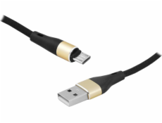 USB LTC USB-A - microUSB kabel 2 m černý (LX8571B 2M)