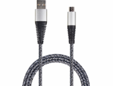 USB 2GO 2GO USB Ladekabel kabel - stříbrný - 100cm pro Micro-USB