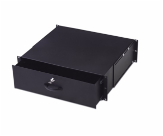 Digitus 19 "uzamykateľný šuflík 3U farba čierna RAL 9005
