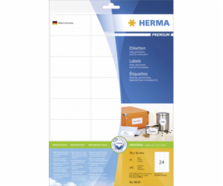 Herma Labels 70x36 white matte 10 sheets DIN A4 240 Pcs. ...