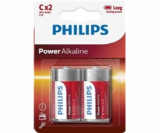 Philips batérie C PowerLife, alkalická - 2ks
