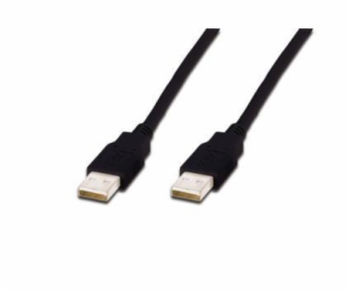 Digitus USB kábel A / samec na A / samec, 2x stíněný, čer...