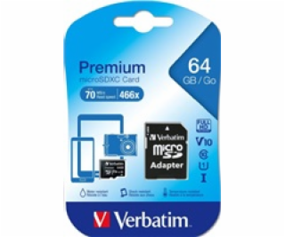 VERBATIM Premium U1 Micro SecureDigital SDXC 64GB