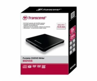 TRANSCEND externí DVD vypalovačka slim, USB 2.0, Black (+...