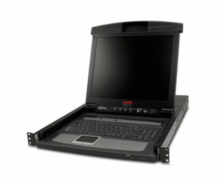APC 17" Rack LCD Console with Integrated 8 Port Analog KV...