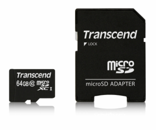 Transcend microSDXC         64GB Class 10 + SD Adapter