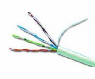 GEMBIRD UTP kabel, Cat5e, drát 305m, PVC, šedý