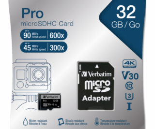 Verbatim microSDHC Pro      32GB Class 10 UHS-I incl Adapter