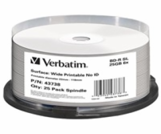 VERBATIM BD-R(25-pack)Blu-Ray/spindle/6x/25GB/Printable/N...