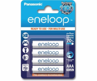 1x4 Panasonic Eneloop Micro AAA 750 mAh + box baterii