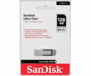 SanDisk Cruzer Ultra Flair 128GB USB 3.0 150MB/s  SDCZ73-...