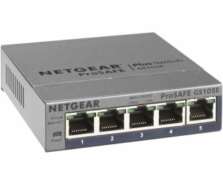 Netgear GS105E ProSafe Plus Switch, 5-port gigabit, PC co...