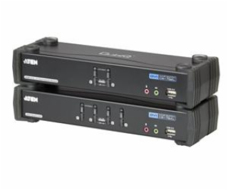 Aten 4-port DVI KVMP USB, usb hub, audio 2.1, káble