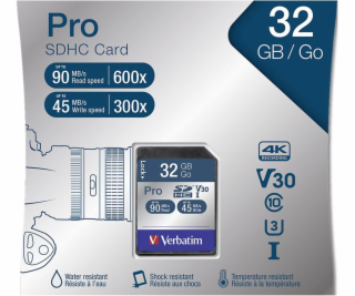 Verbatim SDHC karta Pro     32GB Class 10 UHS-I