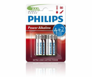 Alkalická batéria PHILIPS LR03P6BP/10