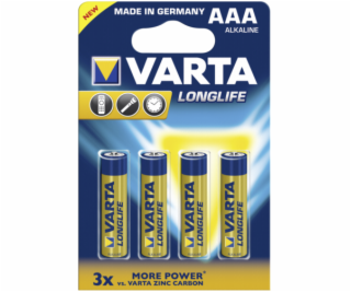 10x4 Varta Longlife Extra Micro AAA LR 03           PU in...