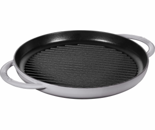 Staub grill pan induction round 30cm Graphite Grey