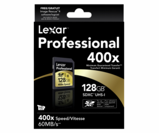 Lexar SDXC Card Thin Box   128GB 400x Professional UHS-I