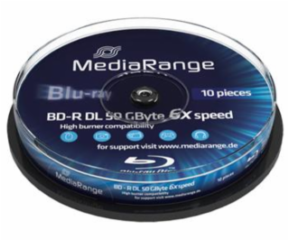 MEDIARANGE BD-R BLU-RAY 50GB 6x DoubleLayer PRINTABLE spi...