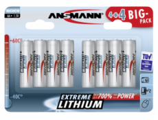 4+4 Ansmann Extreme Lithium AA Mignon LR 6 Big Pack