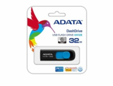 ADATA Flash Disk 32GB USB 3.0 Dash Drive UV128, černý/modrý (R: 40MB / W: 25MB)