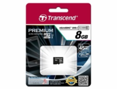 TRANSCEND Micro SDHC Class 10 UHS-I 300x, 8GB (Premium), bez adaptéru