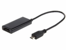 Gembird adaptér MHL (M) - HDMI (F) + microUSB (BF, 5-pin), 16cm