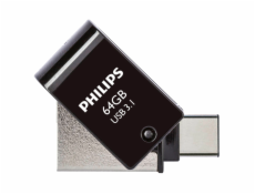 Philips 2 in 1 cierny 64GB OTG USB C + USB 3.1
