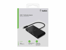 Belkin USB-C na Gigabit-Ethern. HDMI/VGA/USB-A-Adapter, cierna