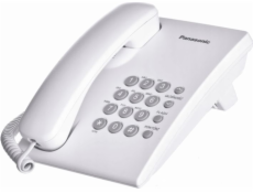 Biely stolný telefón Panasonic KX-TS500PDB