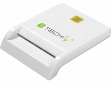 Techly Compact /Writer USB2.0 White I-CARD CAM-USB2TY smart card reader Indoor