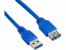 Przedłużacz kabla USB 3.0 AM-AF niebieski 1.8M 