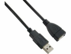 Przedłużacz kabla USB 2.0 AM-AF czarny 5M 