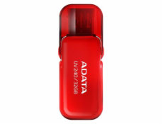 Flashdisk Adata UV240 32GB,  USB 2.0, red ,vhodné pro potisk