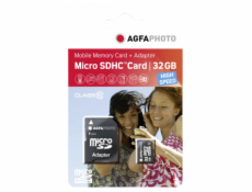 AgfaPhoto MicroSDHC UHS-I   32GB High Speed Class 10 U1 + adapter