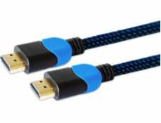 Kábel HDMI-HDMI v2.0, OFC, medený, 3D, herný, PLAYSTATION, modro-čierny, oplet, 4K, 3,0 m SAVIO GCL-05