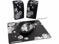 SPEAKER SET MODECOM 3IN1 (SPEAKERS  MOUSE  MOUSE PAD) ART