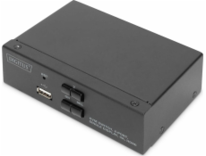 Assmann DS-12870 DIGITUS KVM prepínač, 2 porty, dva displeje, 4K, HDMI