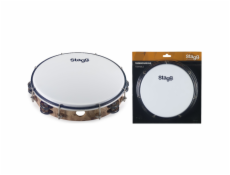 Stagg TAB-210P/WD, dvouřadá laditelná tamburína, 10 