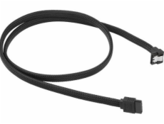Sharkoon SATA uhlový kábel, opletený, 75 cm, čierny (4044951017171)