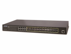 PLANET GS-5220-16S8CR network switch Managed L2+ Gigabit Ethernet (10/100/1000) 1U Blue