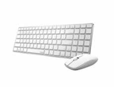 RAPOO klávesnice a myš 9300M, bezdrátová, Multi-Mode Slim Mouse, Ultra-Slim Keyboard, bílá