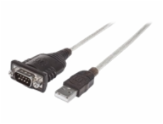 Kabel USB Manhattan USB-A - RS-232 0.45 m Przezroczysty (151801)