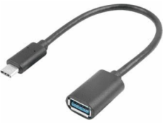 LANBERG USB-C(M) 3.1 na USB-A(F) adaptér kabel 15CM černý OTG  