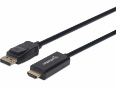 Kábel Manhattan DisplayPort - HDMI 1m czarny (153195)
